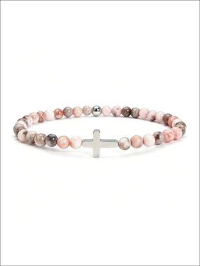Christian Cross Bracelet for Women 18K Gold Plated Stainless Steel